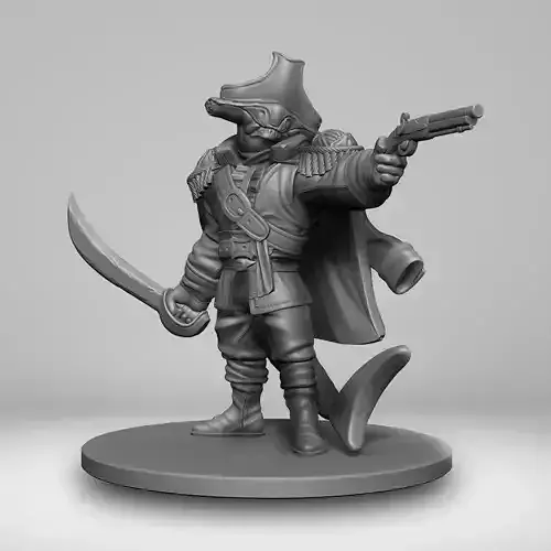 Hammerhead Admiral Miniature 3D print model