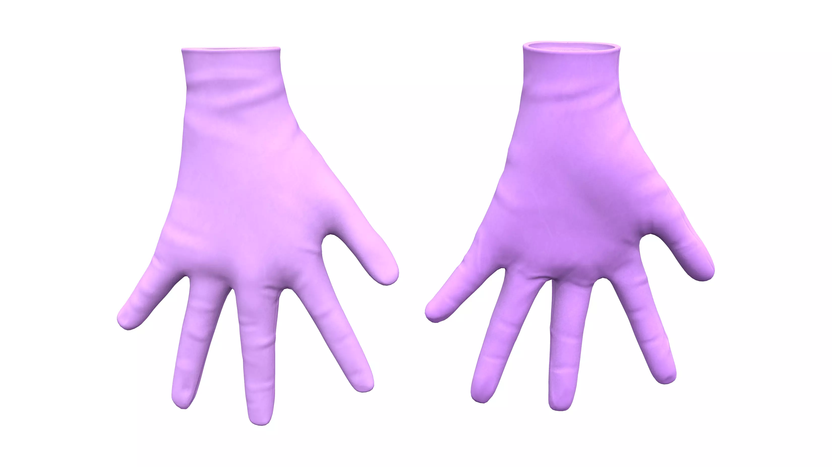 1930s Dressmaker Gloves Low-poly 3D model