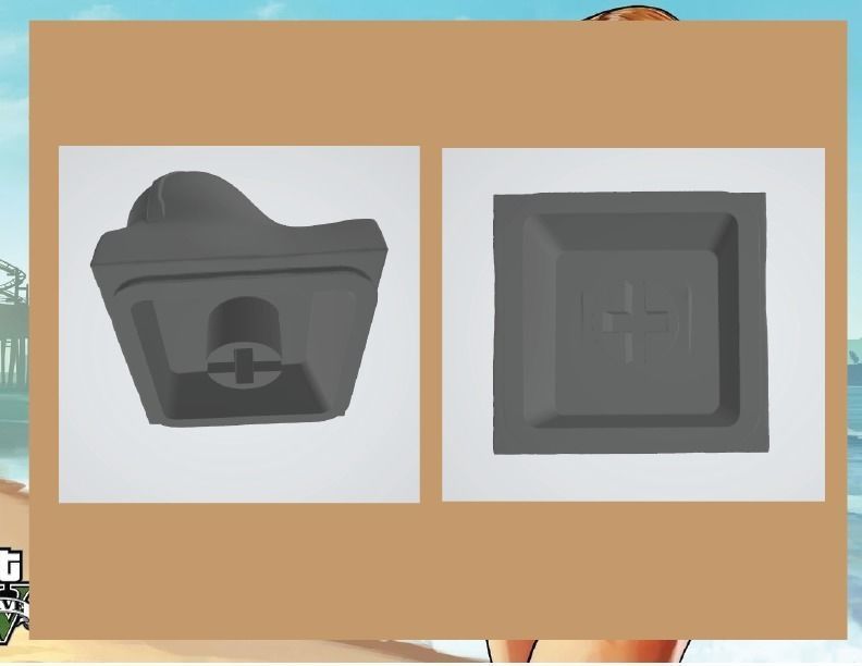 Keycaps breast 3D print model_2