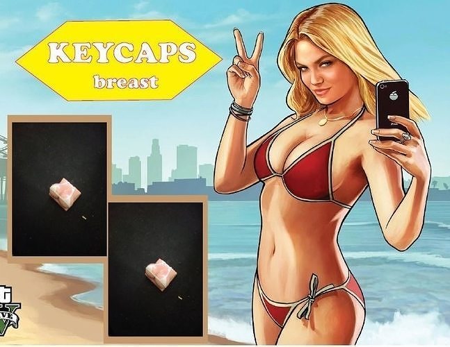 Keycaps breast 3D print model