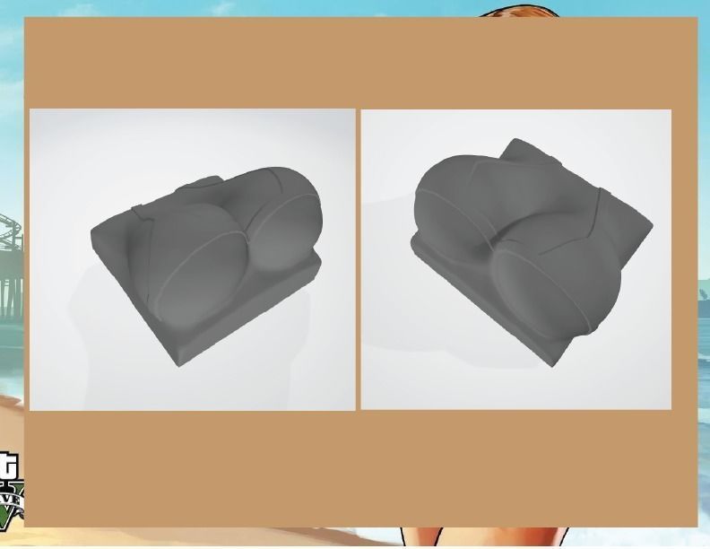 Keycaps breast 3D print model_1