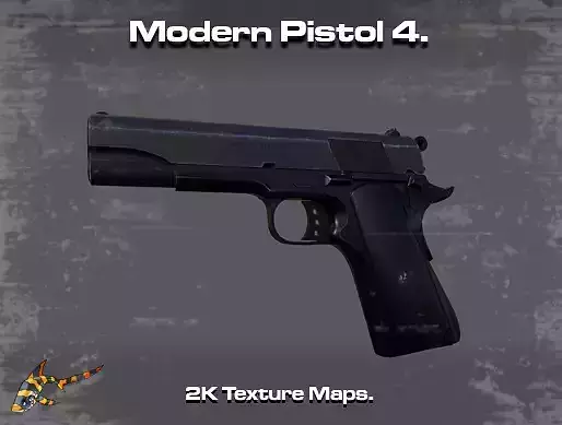 Modern Pistol 4 Low-poly 3D model