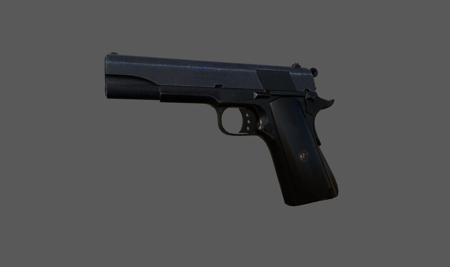 Modern Pistol 4 Low-poly 3D model_2