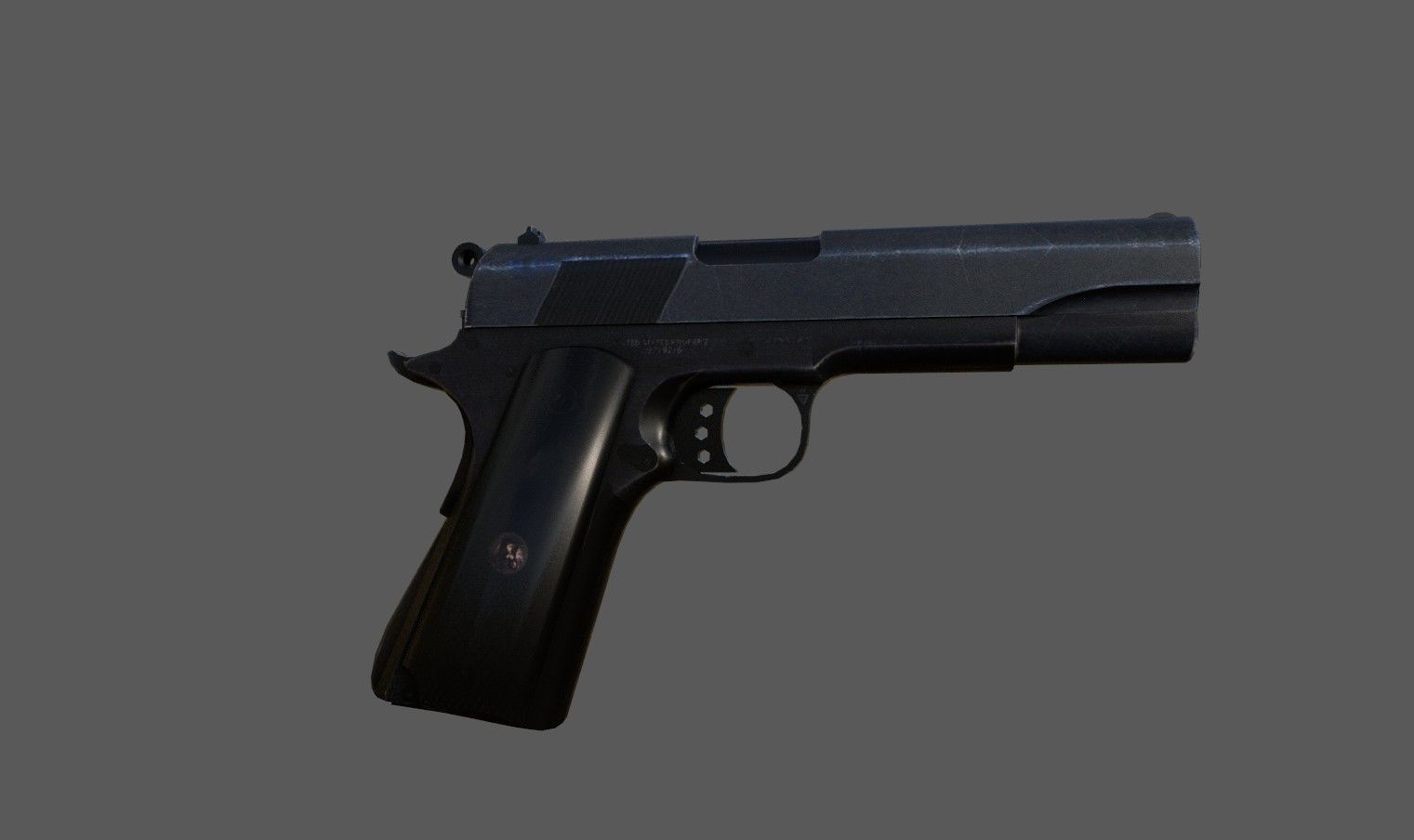 Modern Pistol 4 Low-poly 3D model_4