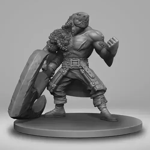 Great White Shark Pirate Miniature 3D Print