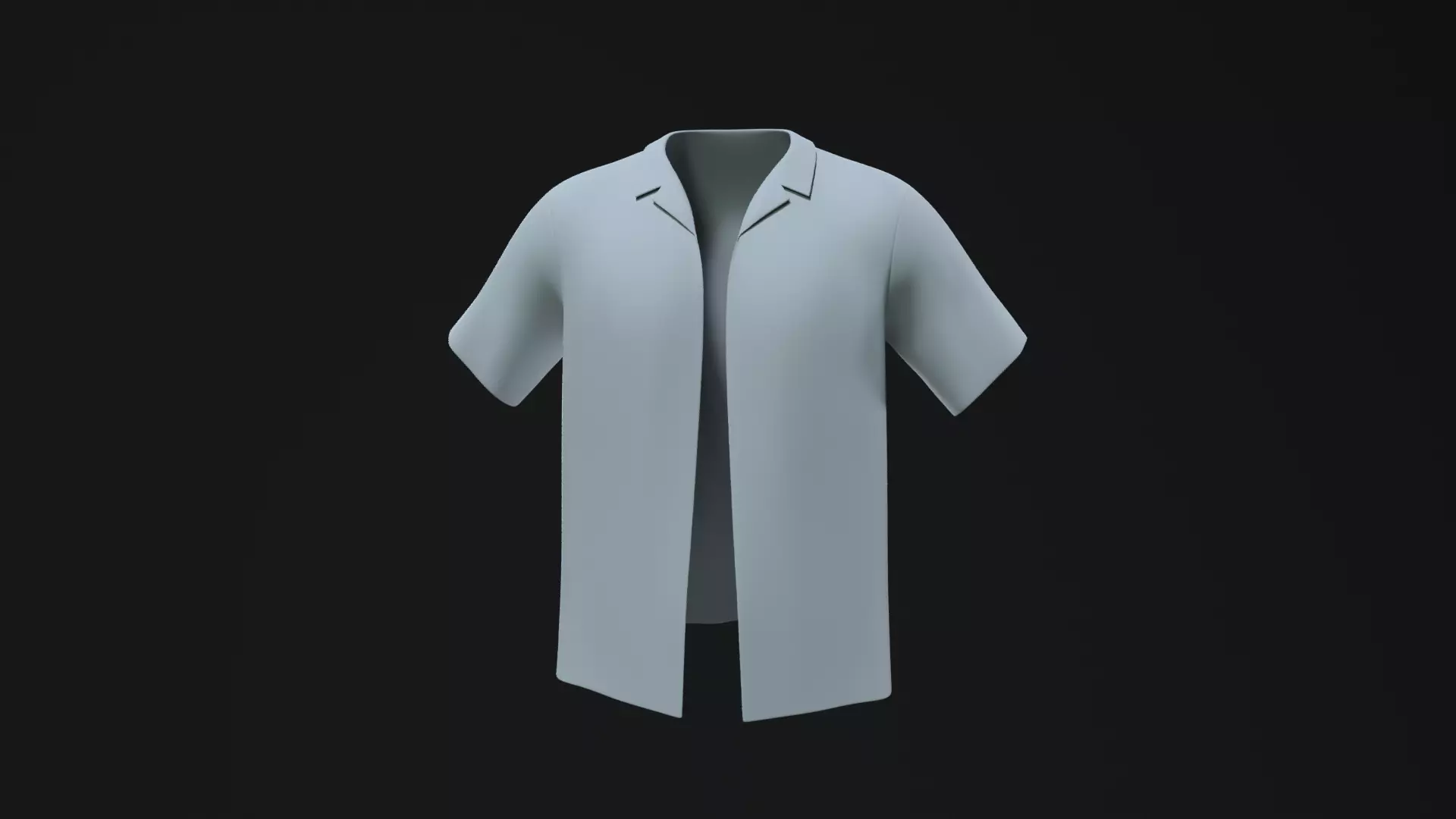 Open Collar Shirt Free 3D model