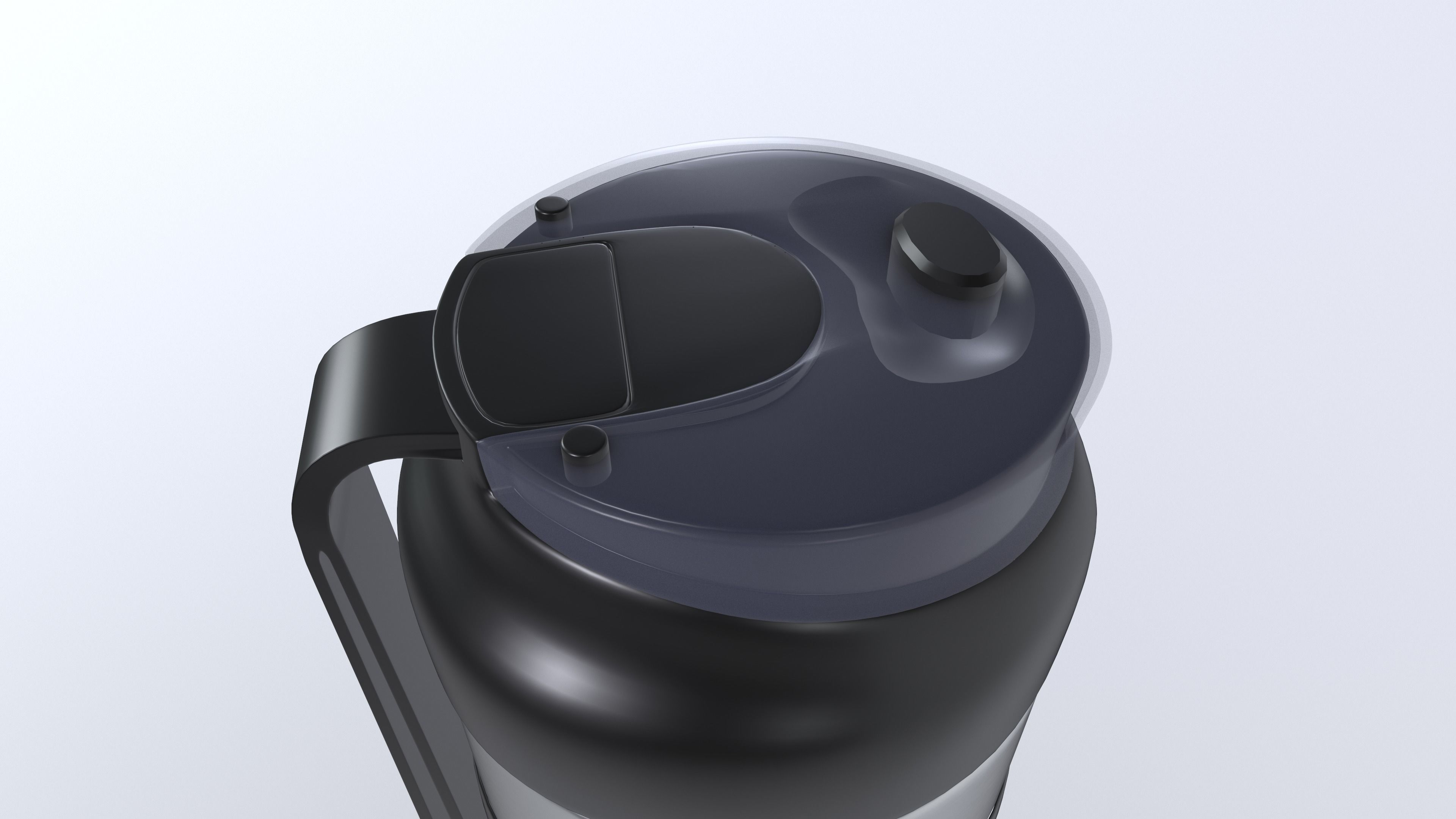 Steel Cold and Hot Water Bottle 3D Model VR Low-poly 3D model_4