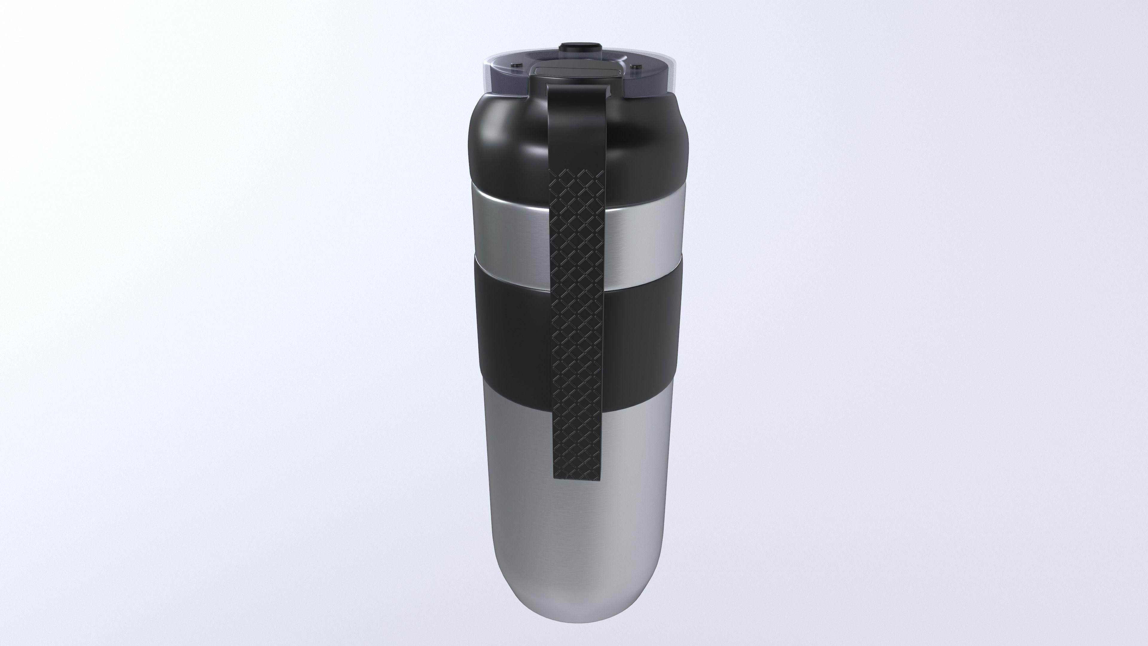 Steel Cold and Hot Water Bottle 3D Model VR Low-poly 3D model_8