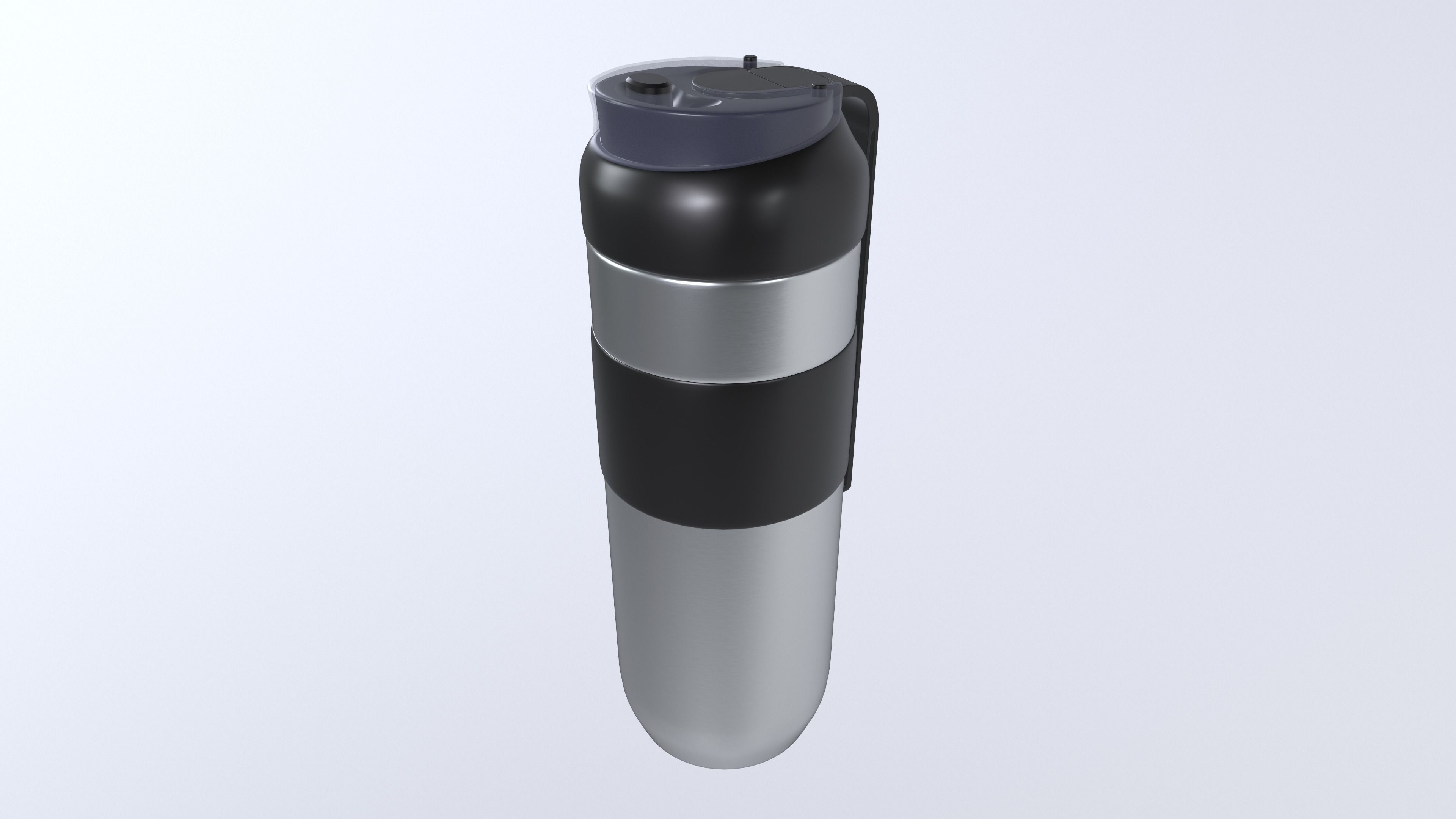 Steel Cold and Hot Water Bottle 3D Model VR Low-poly 3D model_7