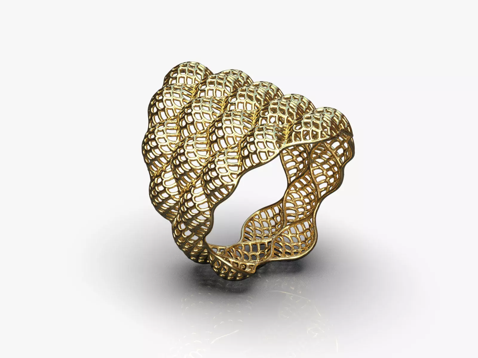 Stylized ring 3D print model_0