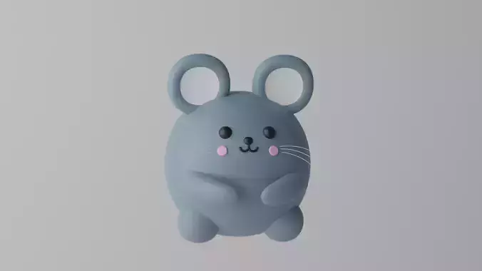  Cartoon Cute Mouse Rat 3D model