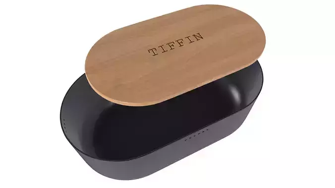 Metal Bread Box Tiffin 3D Model VR  Low-poly 3D model