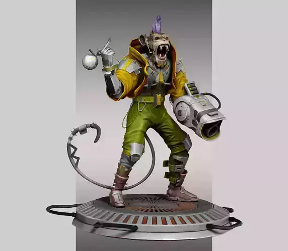 Stylized monkey model for printing on a 3d printer