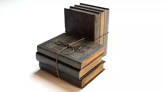 Vintage books 3D model