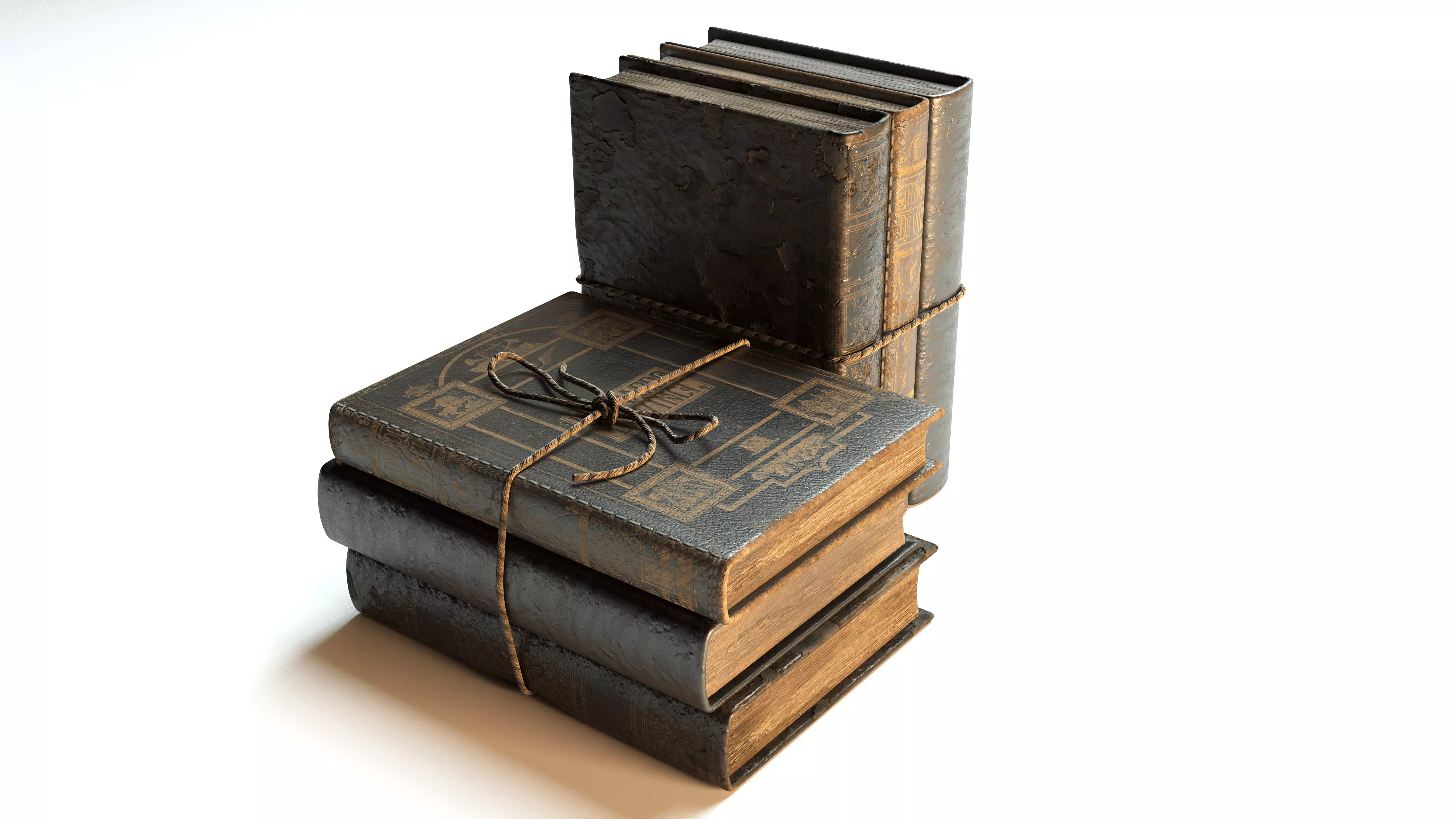 Vintage books 3D model
