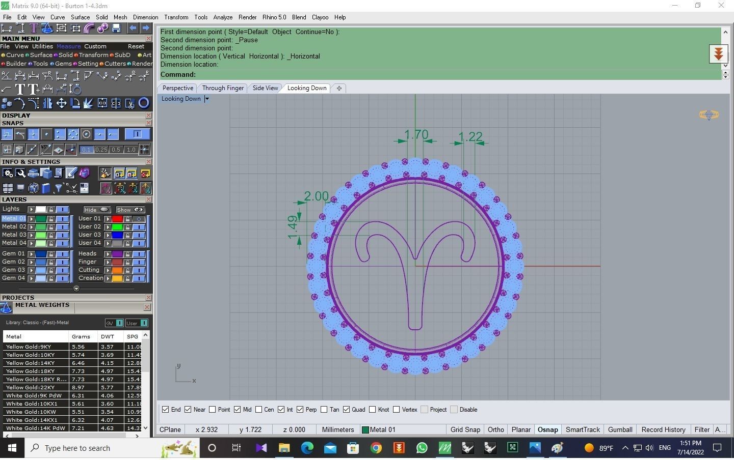 12 GREEK PENDANTS WITH GEMSTONES 3D model_7
