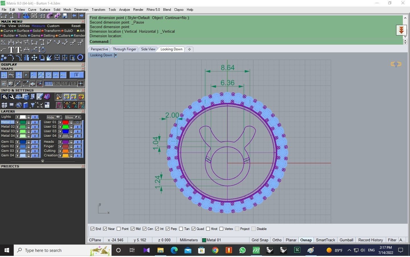 12 GREEK PENDANTS WITH GEMSTONES 3D model_6