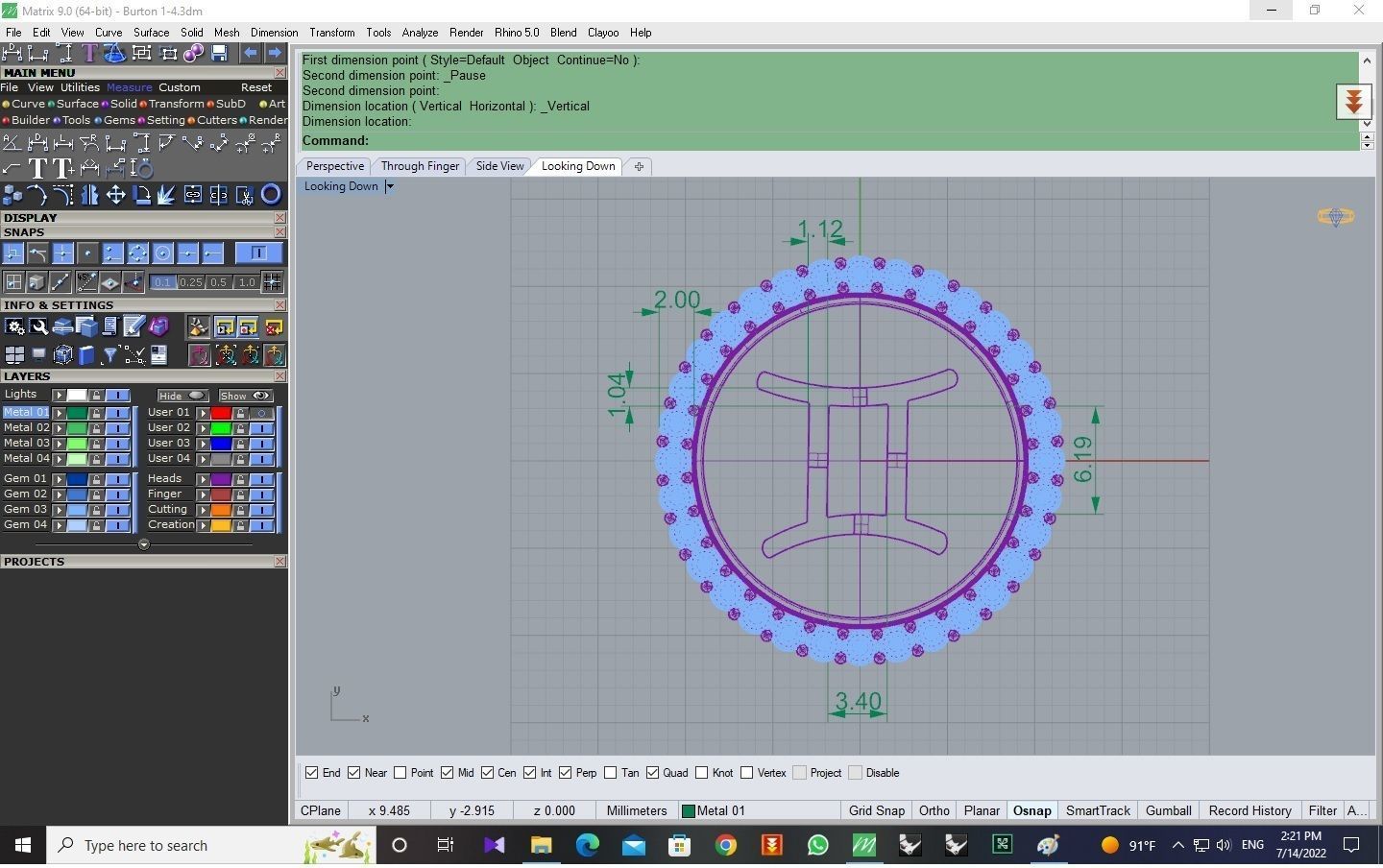 12 GREEK PENDANTS WITH GEMSTONES 3D model_9