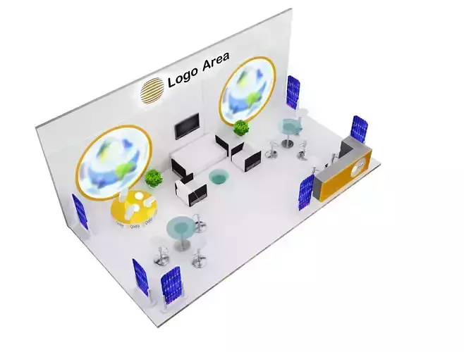  Booth Exhibition Stand a51 3D model