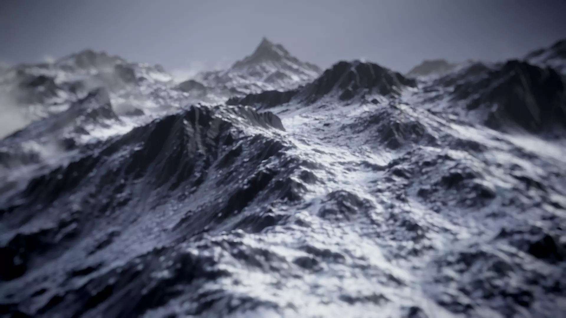 Icelandic mountains Low-poly 3D model