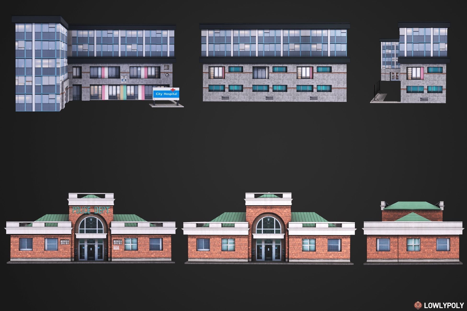 City Constructor Low-poly 3D model_2