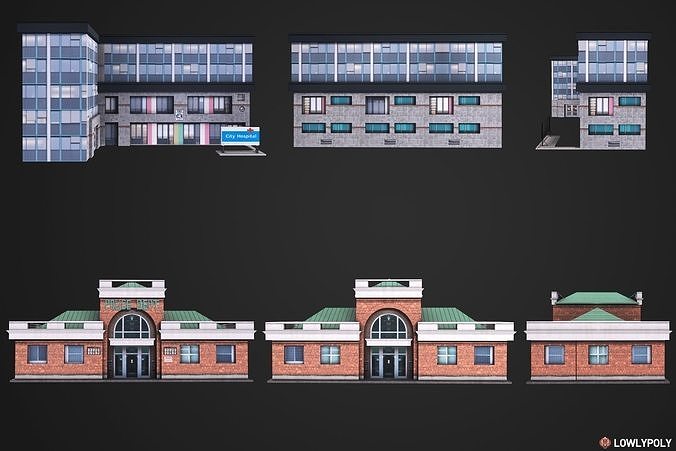 City Constructor Low-poly 3D model 3