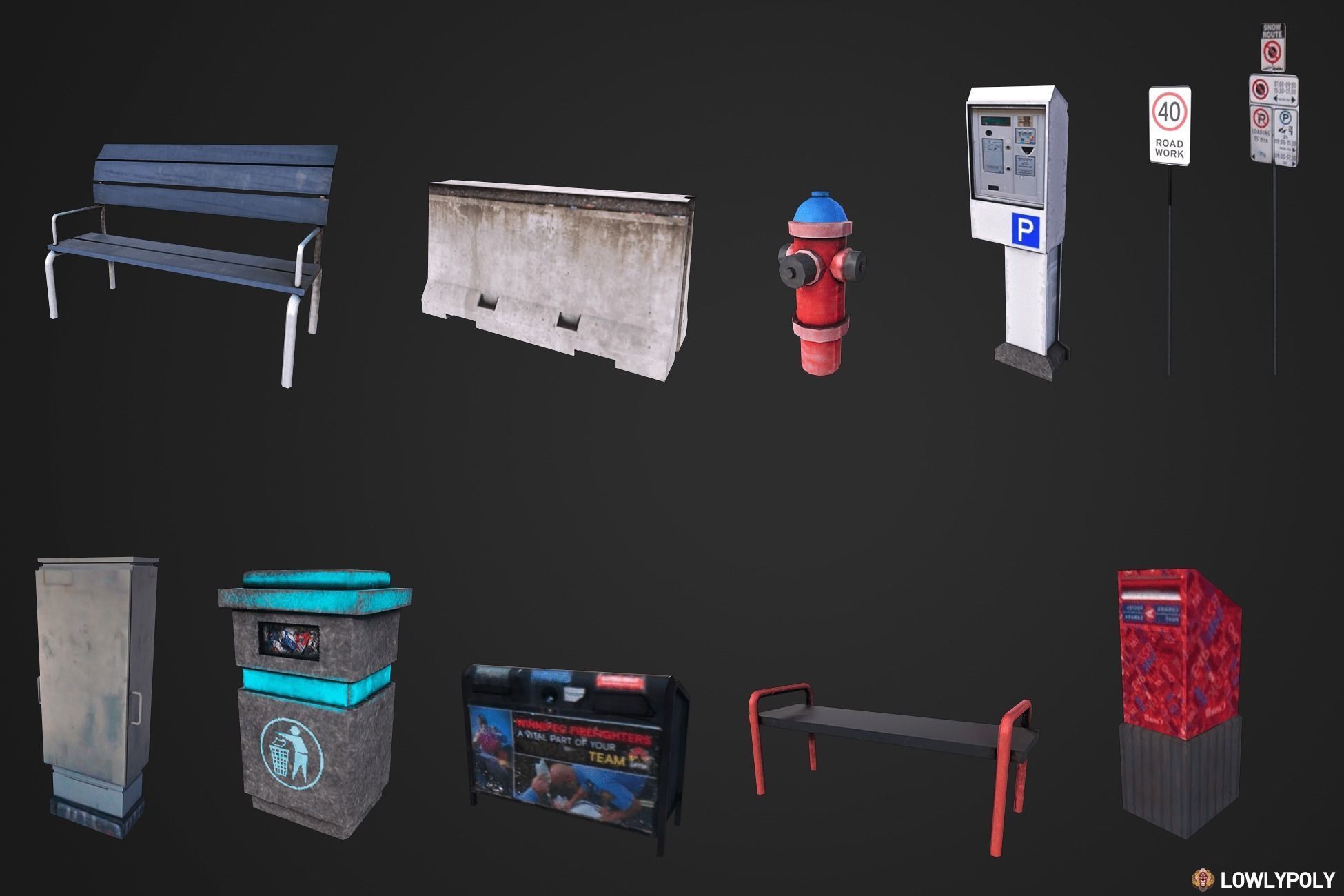 City Constructor Low-poly 3D model_12