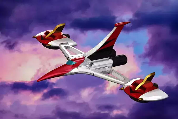 GRENDIZER DOUBLE SPAZER - articulated with instructions 3D print model