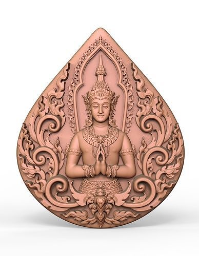 The Angle Thai Pattern  3D Printing Model Jewelry Nacklaces 3D print model
