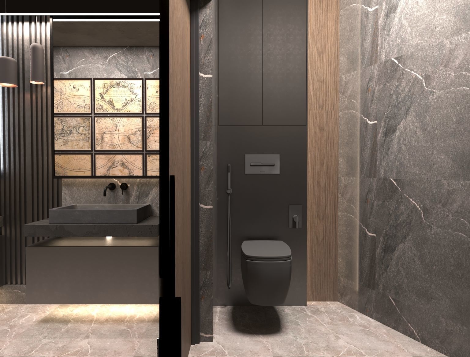 RESTAURANT RESTROOM DESIGN 3D model_4