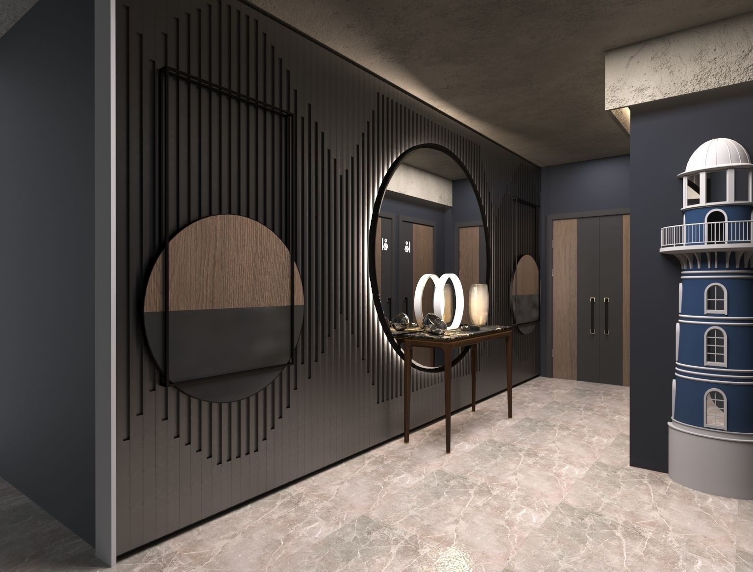 RESTAURANT RESTROOM DESIGN 3D model_2