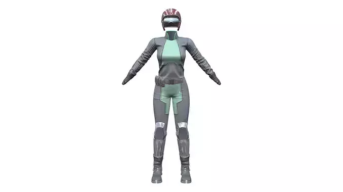 Sci-fi Helmet Uniform Boots Outfit