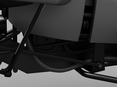 Batpod futuristic motorcycle with wheels 3D model_12