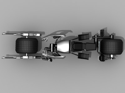 Batpod futuristic motorcycle with wheels 3D model_7