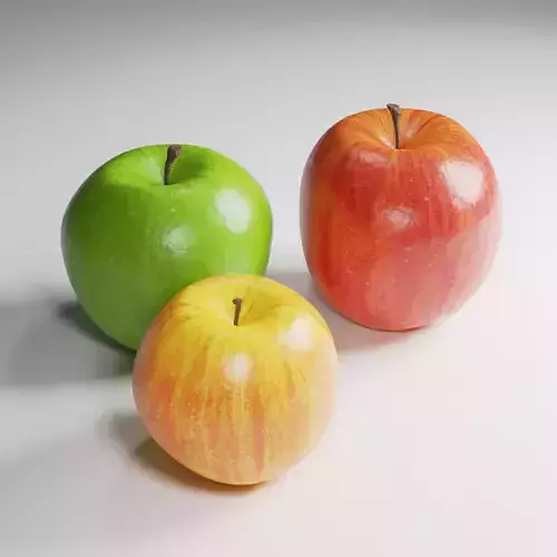 Apples three - three Free 3D print model