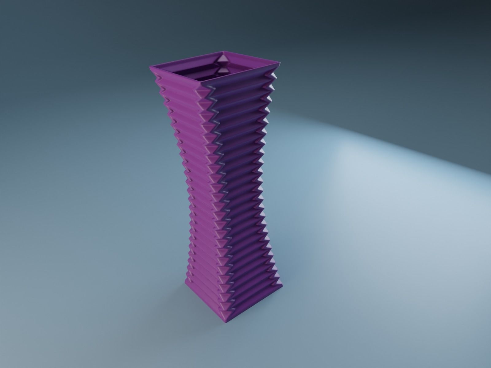 Vase geometry lines 3D print model_1