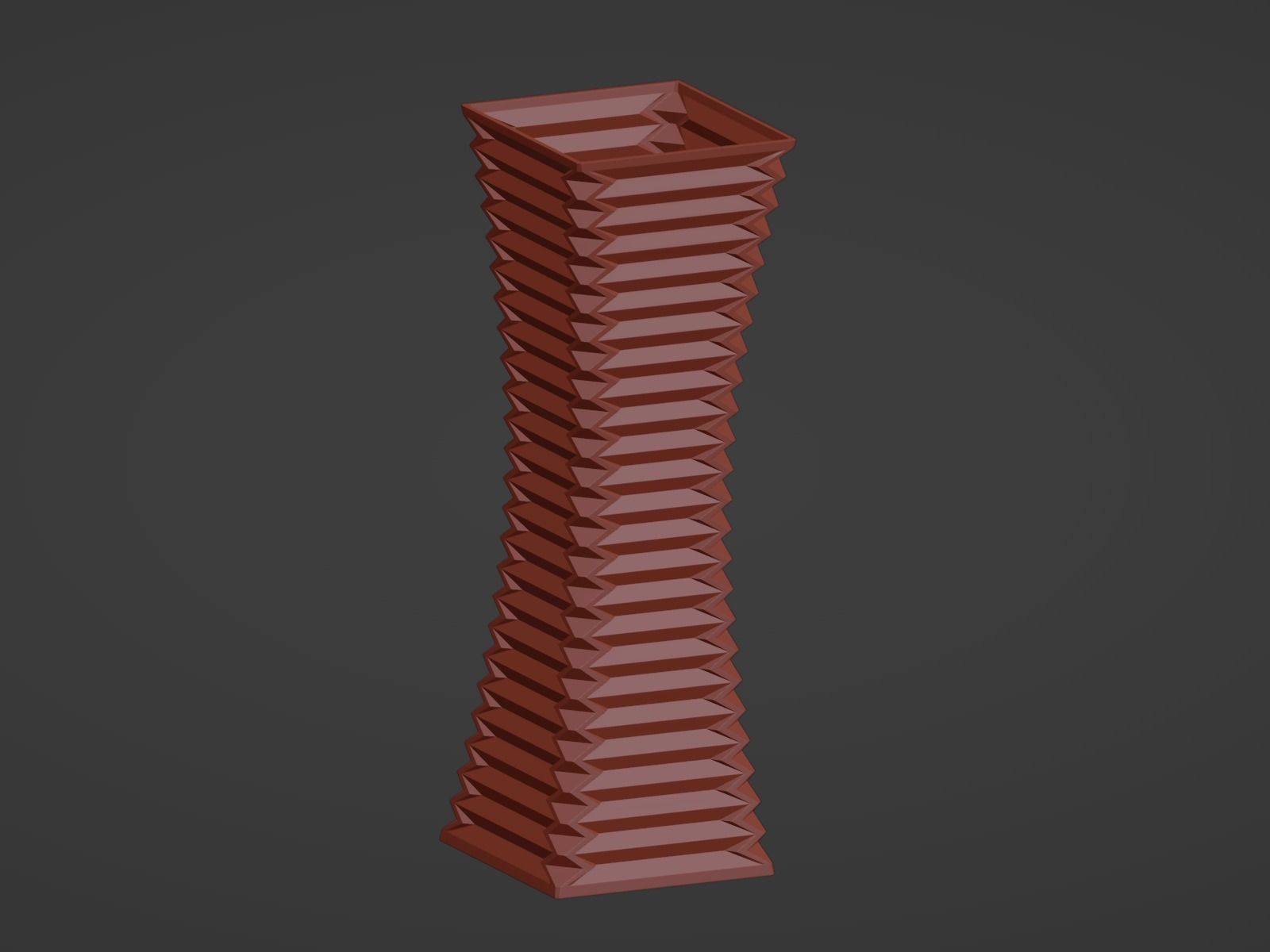 Vase geometry lines 3D print model_5