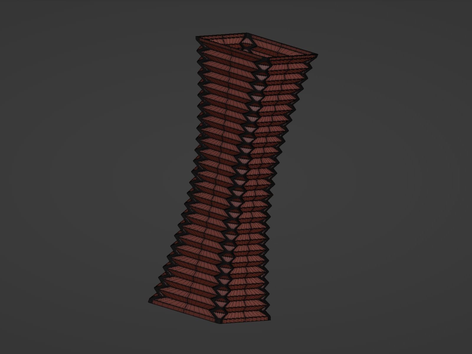 Vase geometry lines 3D print model_7