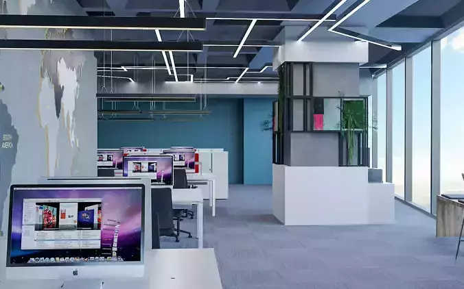 Office workspace design boss room
