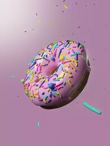 Donut model in blender