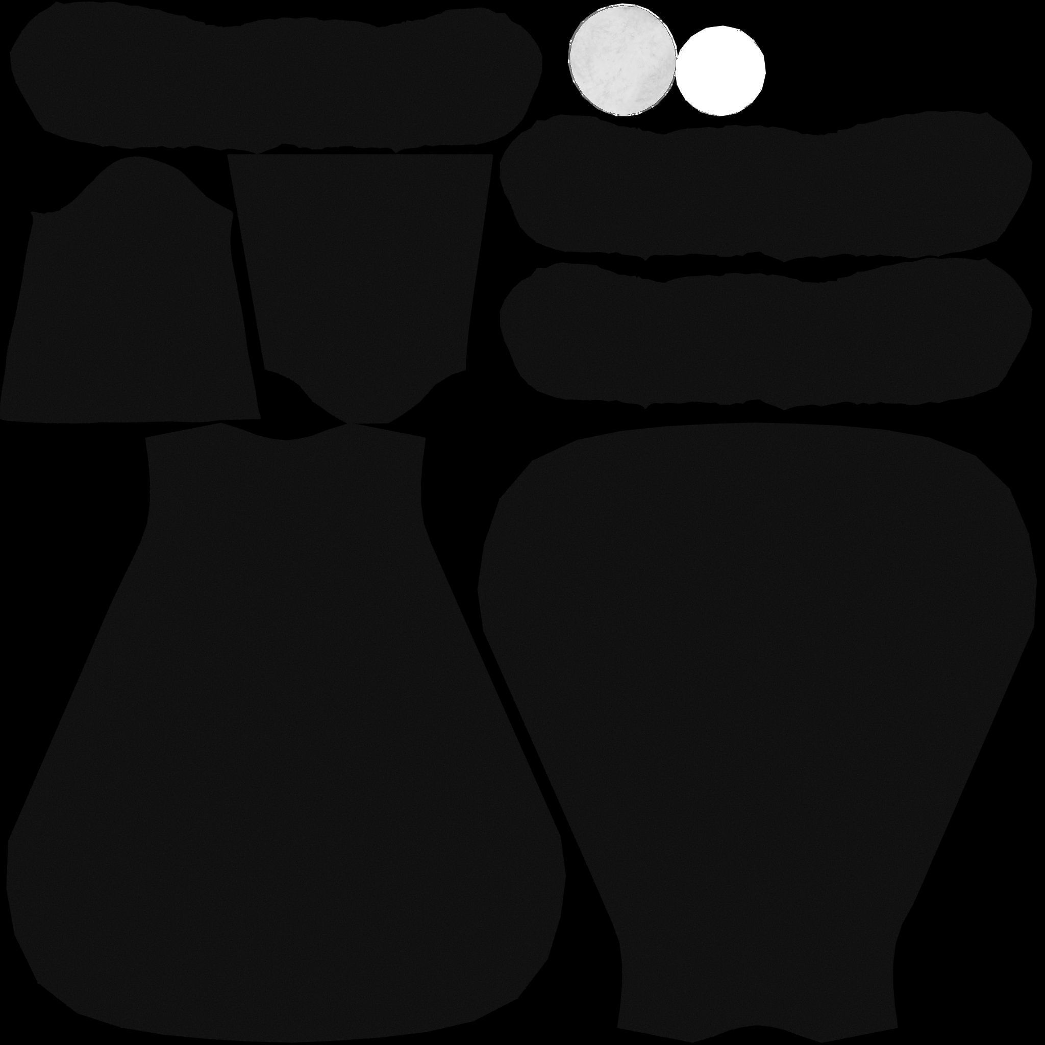 Fur Neck and Sleeves Coat Low-poly 3D model_12