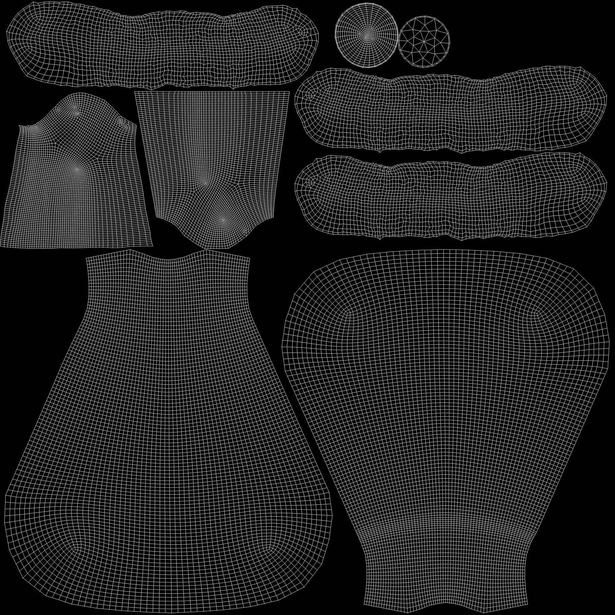 Fur Neck and Sleeves Coat Low-poly 3D model_14