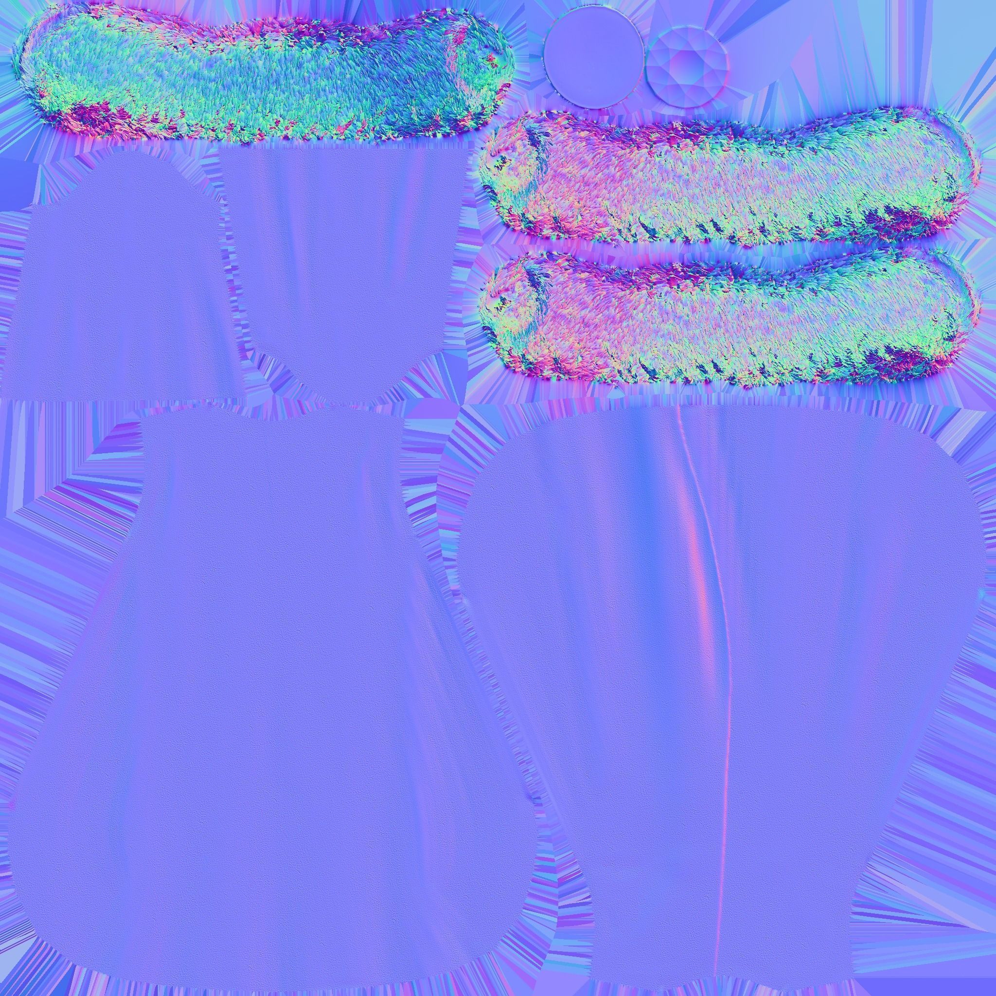 Fur Neck and Sleeves Coat Low-poly 3D model_11