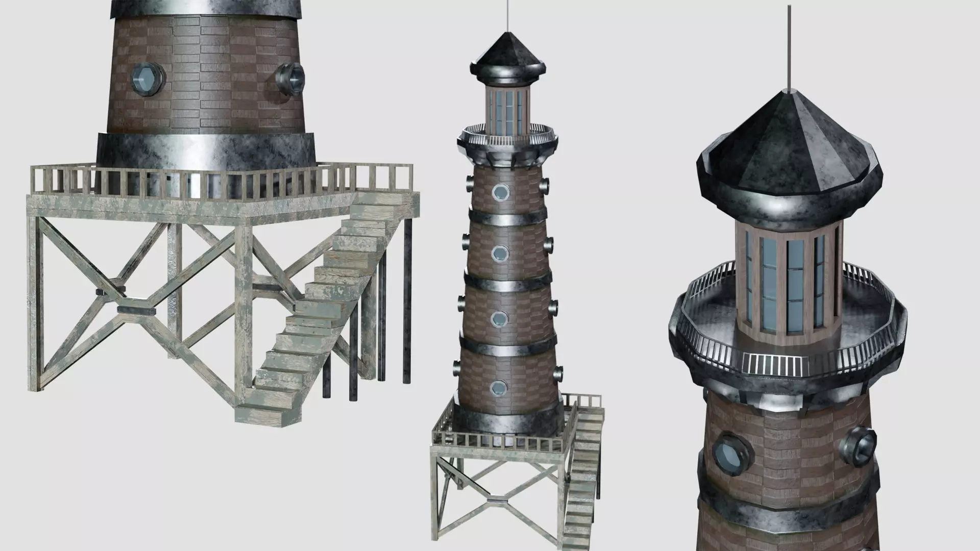 Lighthouse 07 Low-poly 3D model_0