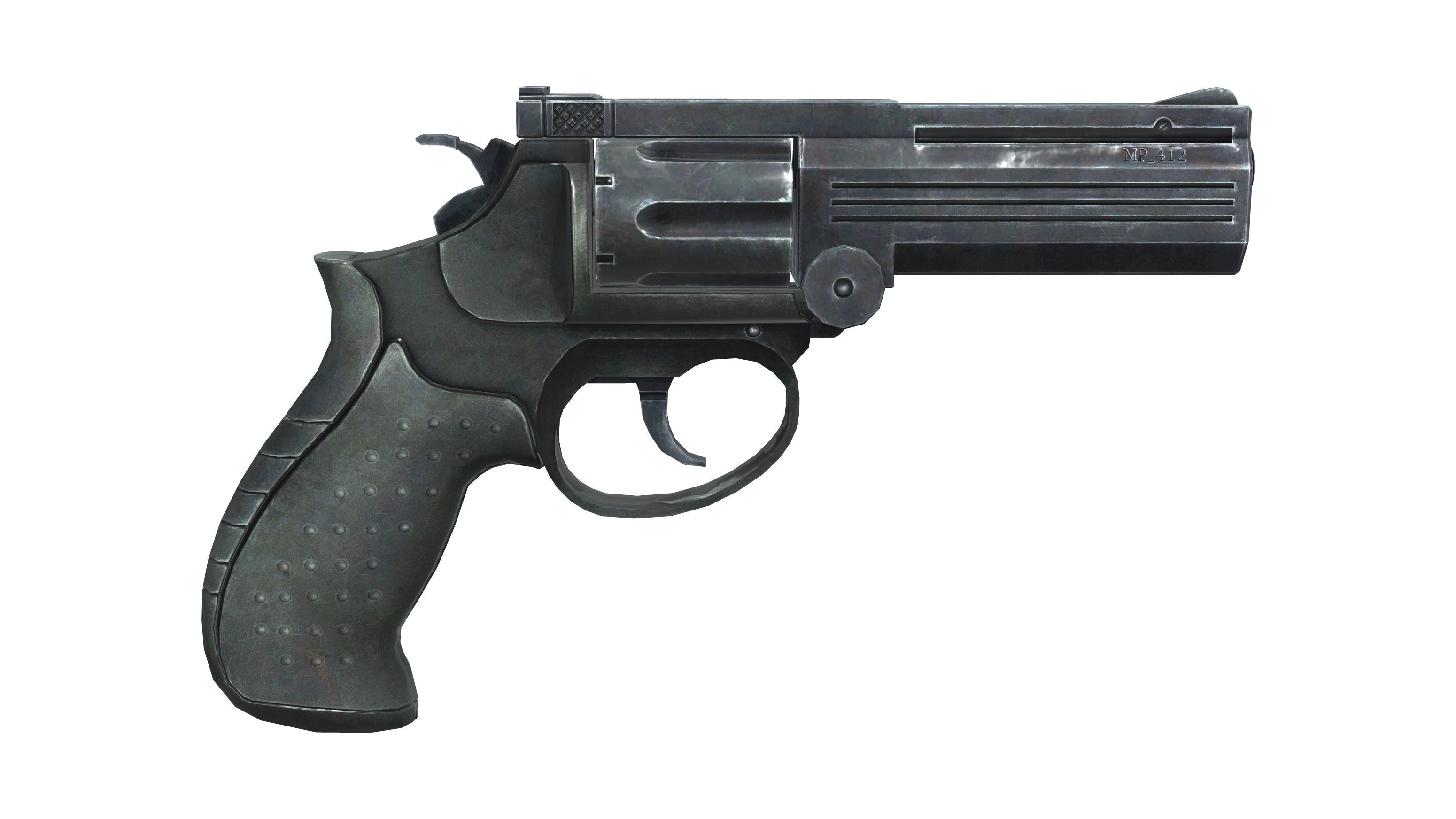 3D model MP-412 Rex Revolver Gun VR / AR / low-poly | CGTrader