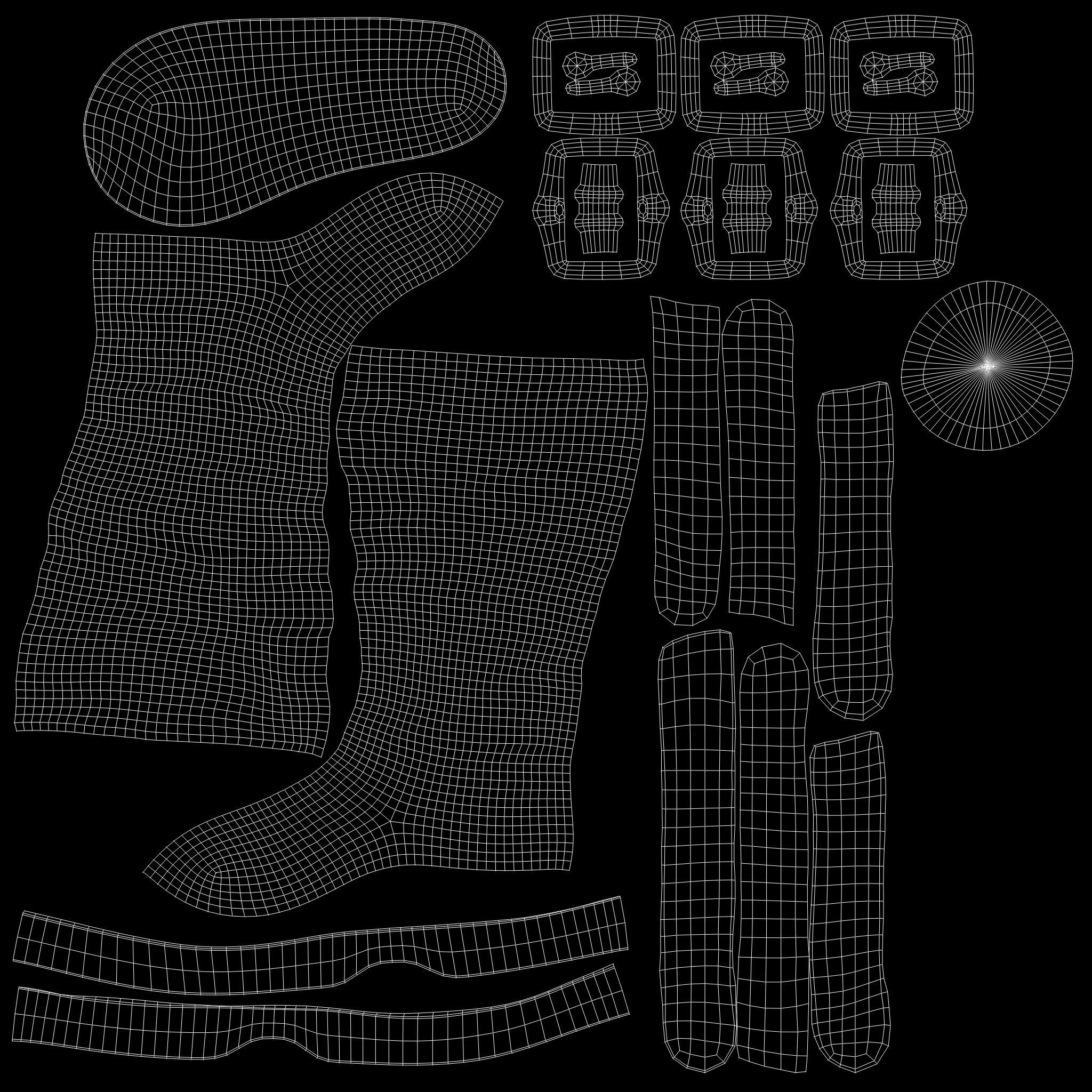 Flat Rider and Combat Boots Low-poly 3D model_13