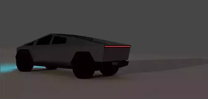 Tesla Cybertruck Low poly version