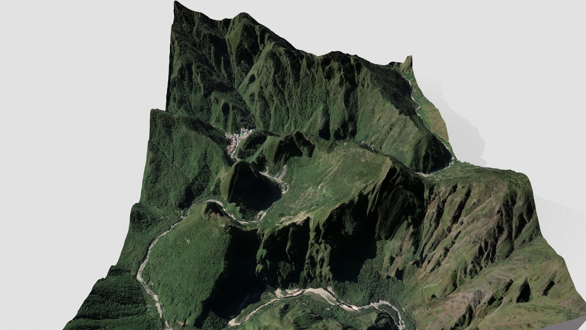 Mountain landscape Machu Picchu Peru 3D model_3