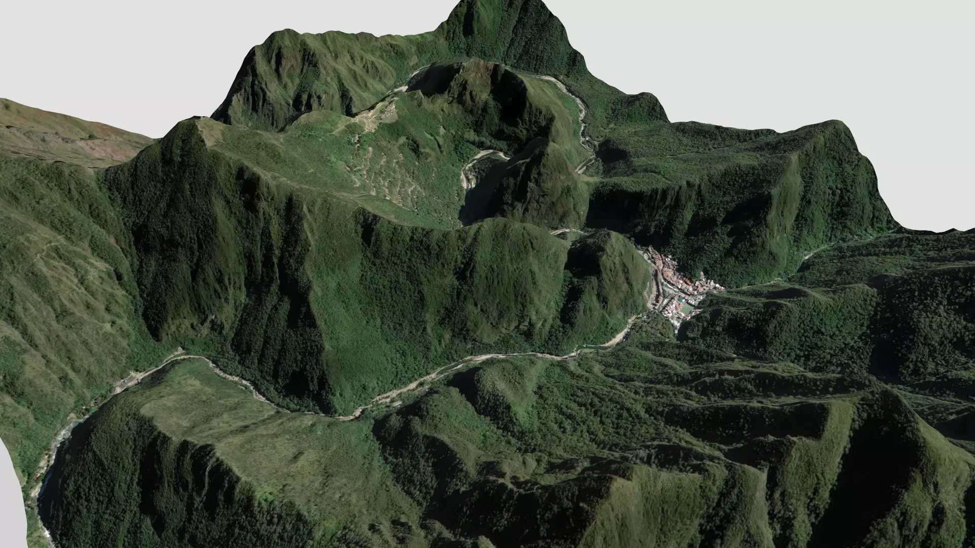 Mountain landscape Machu Picchu Peru 3D model_0