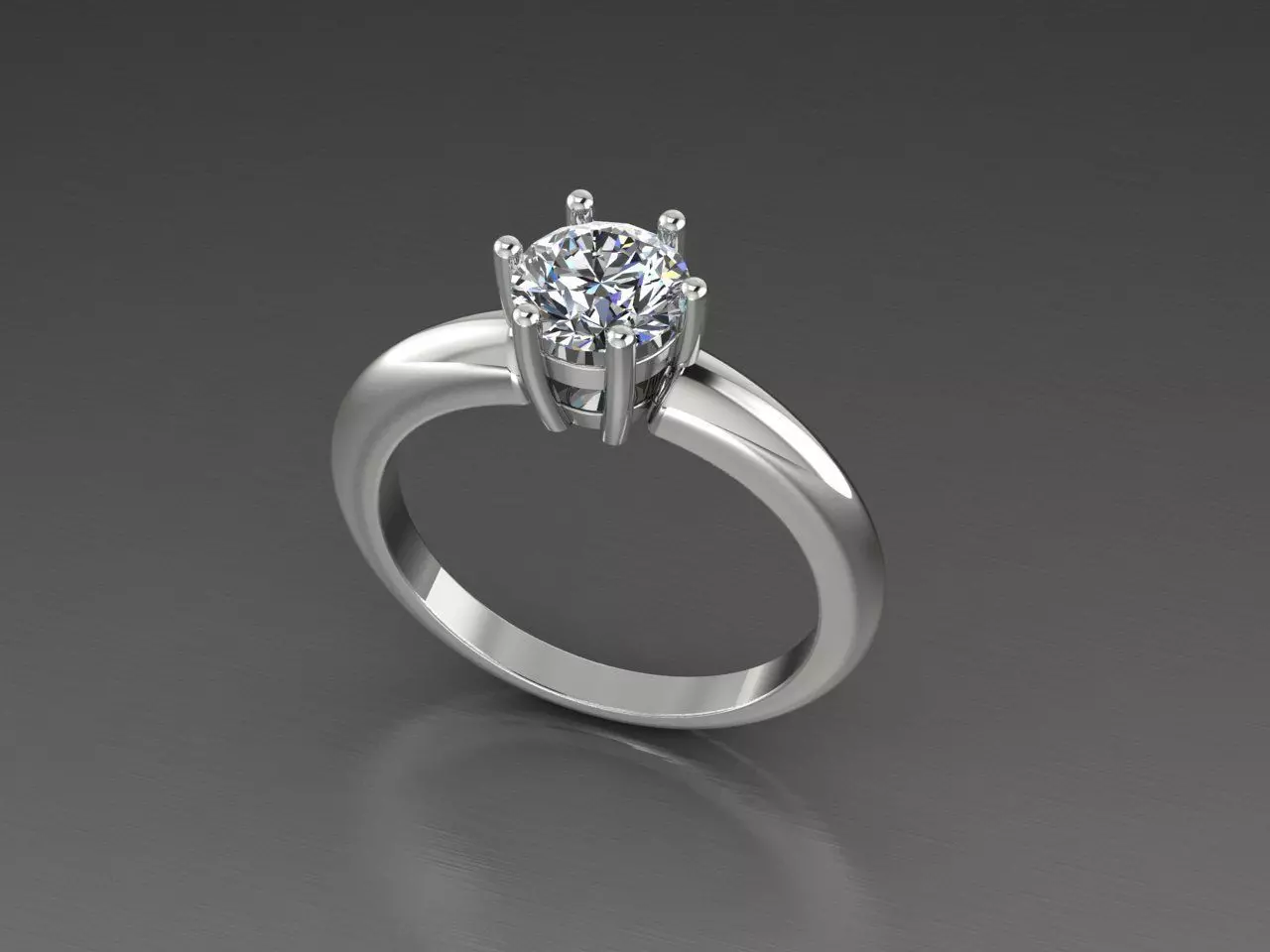 Solitaire Ring Free 3D print model